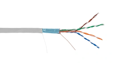 Кабель Кабель витая пара F/UTP, CAT 5e, PVC, 2PR, 24AWG, INDOOR, STRANDED, серый, 305м, REXANT 